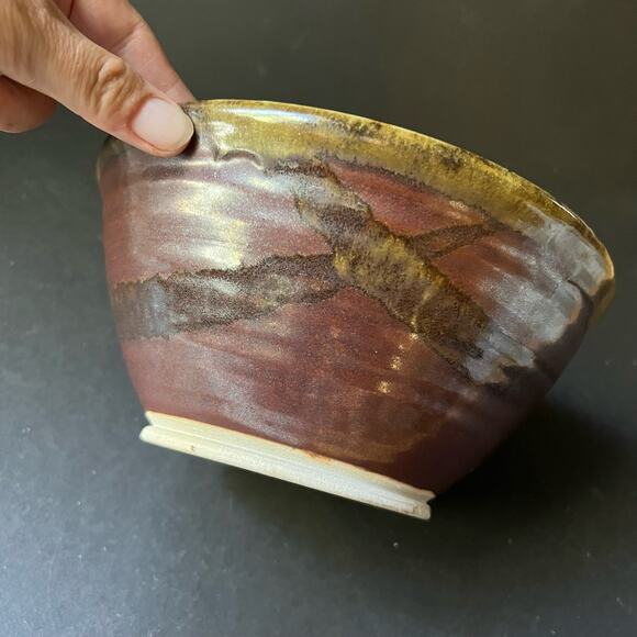 Vintage whitefish montana pottery bowl 8 inch serving - Picture 7 of 14